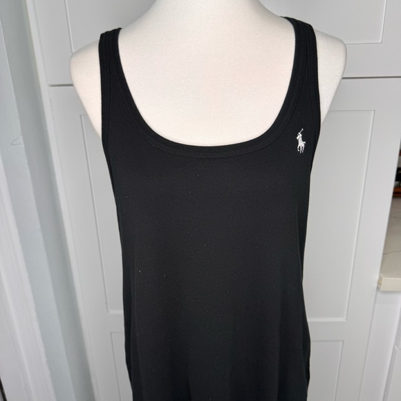 Ralph Lauren Women’s Tank Dress 100% Cotton Black Casual Stretchy Size XL - Picture 2 of 5